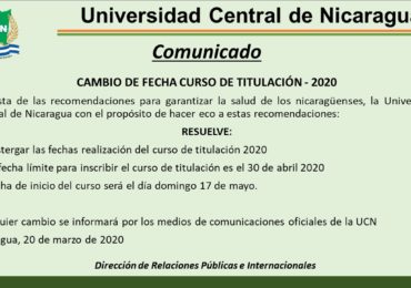 COMUNICADO CAMBIO DE CURSOS DE TITULACIÓN