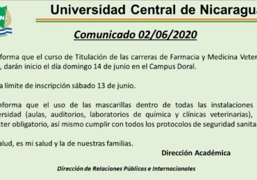 COMUNICADO DE CURSOS DE TITULACION VETERINARIA Y FARMACIA