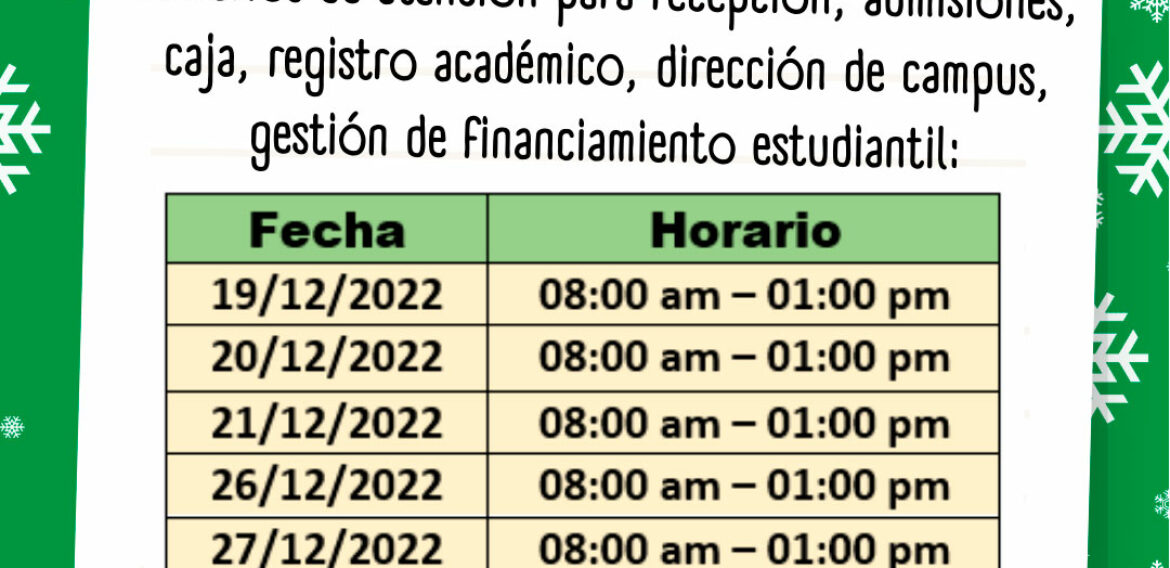 Horarios de Atención